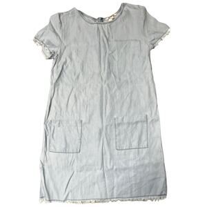 BB Dakota Light denim blue fringe cutoff raw hem medium